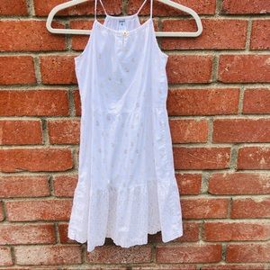 Girls white Carter summer dress, SZ 8